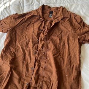 men linen brown shirt for men